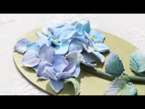 스컬프쳐페인팅 튜토리얼 다이아몬드형 나이프로 수국 만들기 Sculpture Painting Tutorial Making Hydrangea with Diamond Knife