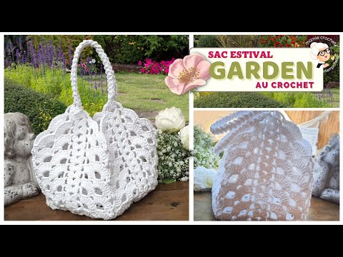 🧶👝 SAC GARDEN, ELEGANT ET SPACIEUX TUTO  CROCHET👝🧶  facile  @Mamie Crochet CUTE CROCHET BAG