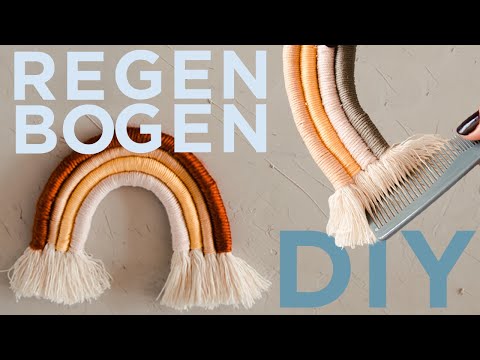 DIY Makramee Regenbogen - Fiber Rainbow aus Makramee-Resten selber machen