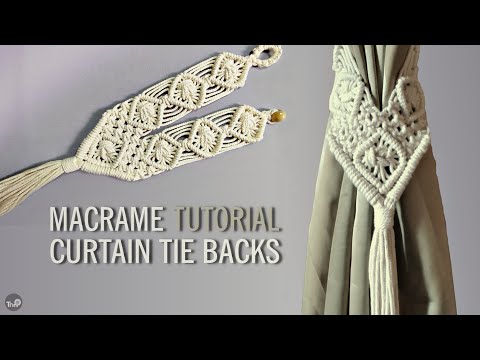 DIY Macrame Curtain Tie Backs | Cotton Rope Curtain Tie Back Tutorial