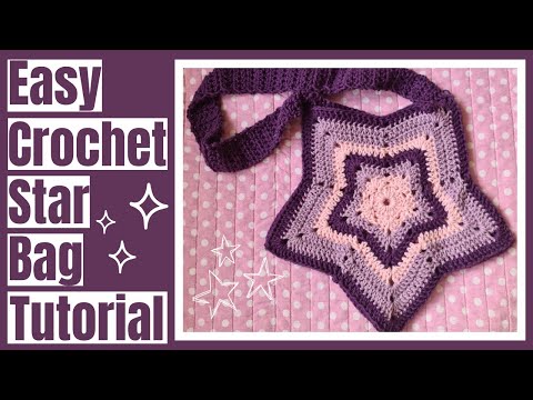 Easy Crochet Star Bag From TikTok - How To Crochet Beginner Tutorial