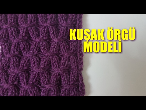 Kolay Kuşak örgü modeli nasıl yapılır-Fiyonk örgü modeli yapılışı-how to make baby blanket-örgü örme