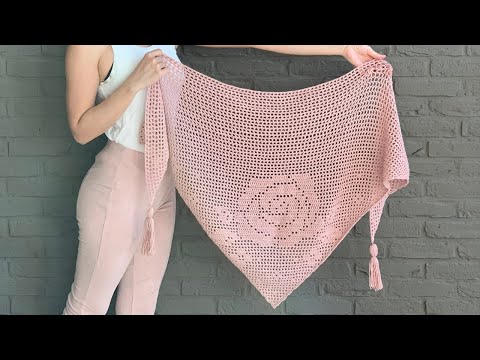 BELLA ROSA SHAWL - FREE CROCHET PATTERN