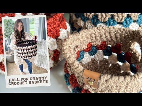 Fall For Granny Crochet Baskets - Easy Crochet Basket Pattern