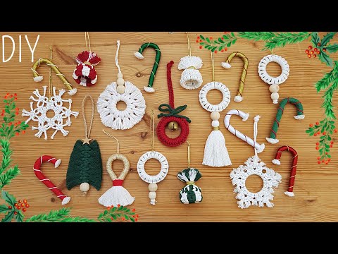 ❄DIY ADORNOS de NAVIDAD en MACRAME (paso a paso) | DIY Easy Macrame Christmas Ornaments Tutorial