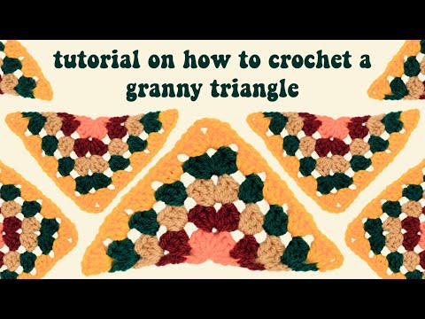 How to crochet a GRANNY TRIANGLE *𝕖𝕒𝕤𝕪 𝕥𝕦𝕥𝕠𝕣𝕚𝕒𝕝*