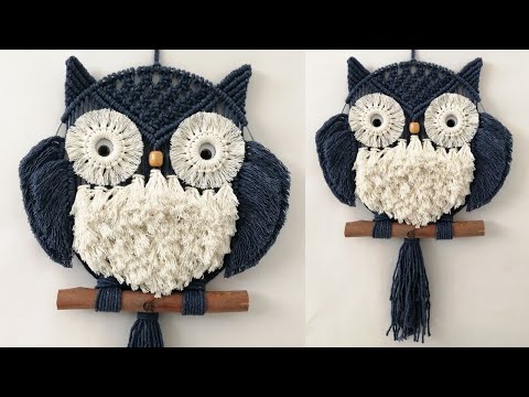 DIY como hacer un BÚHO en MACRAME (paso a paso) | DIY Macrame Owl Wall Hanging Tutorial