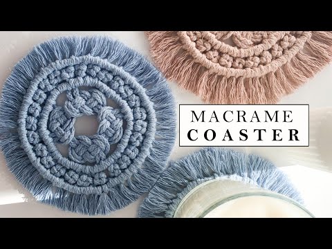 DIY Macrame Coaster. Boho Table Decor Tutorial