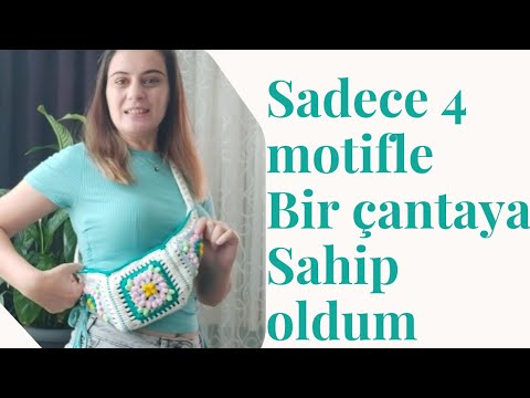 SADECE 4 MOTİFLE BEL ÇANTASI YAPIMI