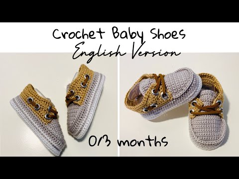 How To Crochet Baby Shoes | 0 To 3 Months | Step By Step | English Tutorial