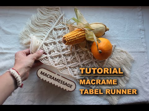 Macrame table runner