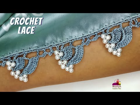 Make Crochet Lace Using Beads | Qureshia Design - 344