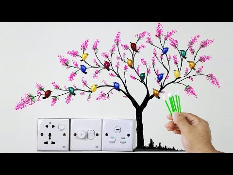 Best wall decoration 👌 ideas || wall art tree design ideas