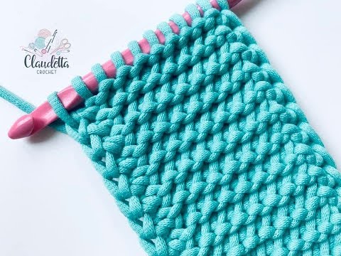 TUNISIAN PURL STITCH / Crochet / Beginner