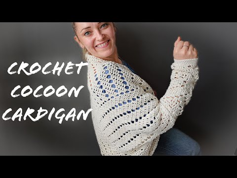 How to Crochet Cocoon  Cardigan BOHO STYLE  Easy for Beginners Very Unique