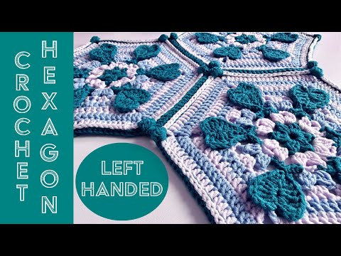 Crochet hexagon | Left hand crochet stitches | Left handed crochet patterns