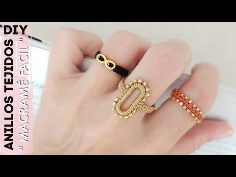 DIY COMO HACER ANILLOS TEJIDOS EN MACRAMÉ | ANILLOS DE HILO | MACRAME RINGS