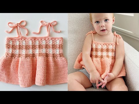 How to crochet the Gingham Swing Top