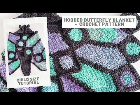 Hooded Butterfly Blanket Crochet Pattern