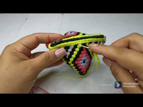 Monedero triangular diseño rombos (parte 1) #monederocrochet #wayuu #tutorial