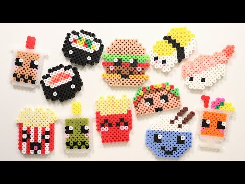 10 Easy Perler Bead DIY Food Keychains and Magnets