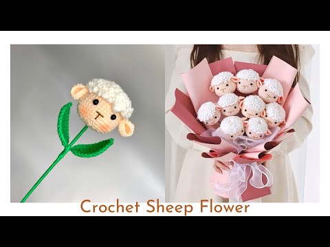 Crochet Sheep Flower |  Móc Hoa Đầu Cừu |  Xuxu Crochet