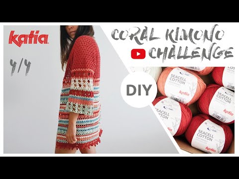 Kimono Coral 🌸 Parte 4/4: Mangas | Reto Ahuyama Crochet & Katia