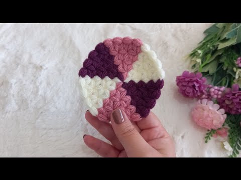 Kırk Yama Motifli Yeni Tasarım Puzzle Lif Modeli / Crochet Thalposh Design