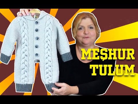 Örgüden Kapşonlu Tulum - Meşhur Örgü Modeli - Hooded baby overall- eng sub