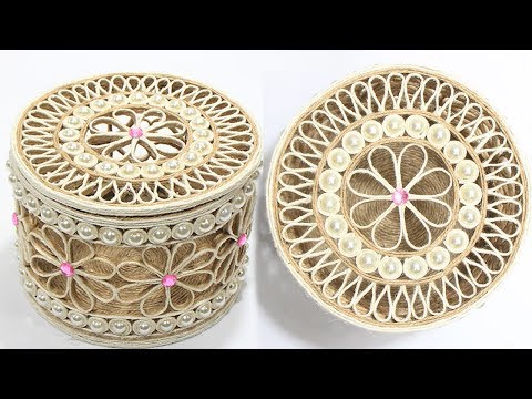 Jute jewellery box - Very beautiful jewellery storage box for girl