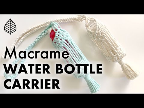 Macrame Water Bottle Carrier / Advanced Macrame Tutorial Pattern / Rock Mountain Co.