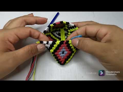 Monedero triangular diseño rombos (parte 3) #monederowayuu #tutorial #wayuu