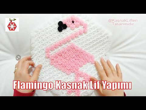 Flamingo Kabartmalı Kasnak Lif Yapımı