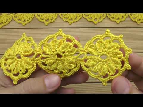 ЛЕНТОЧНОЕ КРУЖЕВО вязание крючком мастер-класс СХЕМА УЗОРА crochet lace braid ribbon tape tutorial