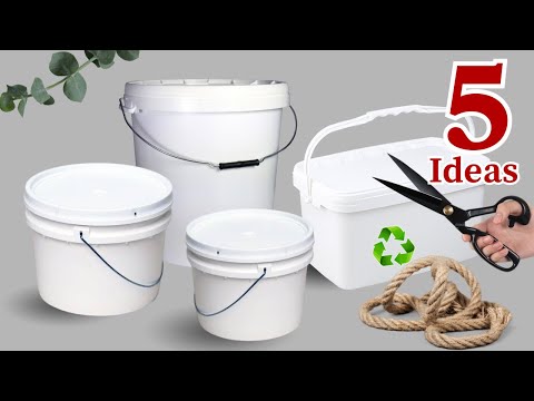 Plastic Buckets to Treasures: 5 Brilliant Ways to Reuse Plastic Buckets! DIY Ideas 🌿💡