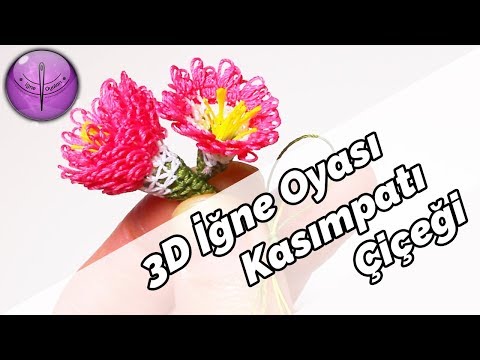 3D İğne Oyası Kasımpatı Çiçeği Yapılışı HD Kalite