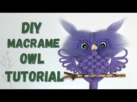 How to make Macrame Owl with felting wool Wall Hanging Tutorial