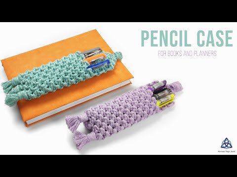 MACRAME Pencil Case with RUBBER Band DIY