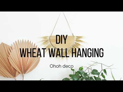 Wheat decor wall hanging DIY