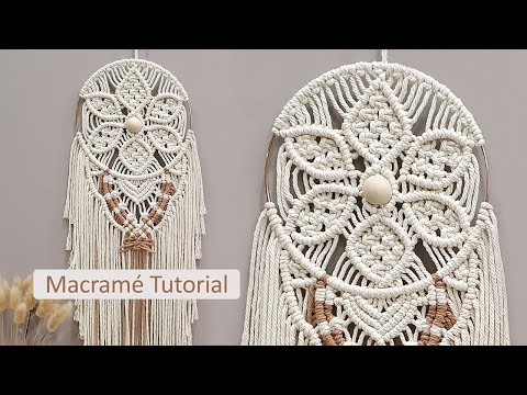 DIY Tutorial l How To Make Macramé Flower Pattern Wall Hanging Décor?