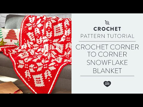 Crochet Corner to Corner Snowflake Blanket