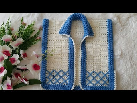 Tığ İşi Kolay Bebek Yeleği / Beautiful Crochet Thalposh Design✅