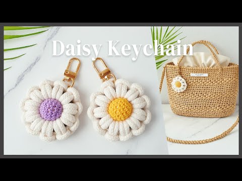 DIY | 데이지 키링 만들기 | 왕초보도 10분이면 만들어요 | 쉽고 자세한 튜토리얼 | 마크라메 | easy tutorial