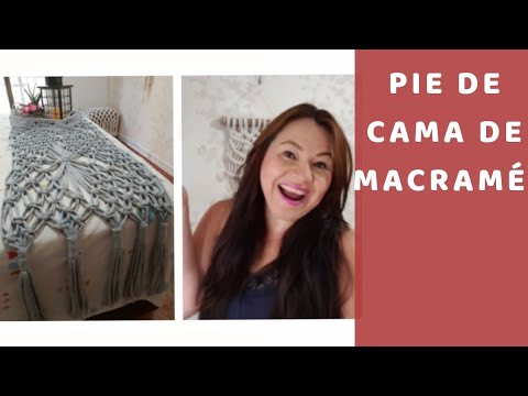 PIE DE CAMA DE MACRAMÉ CON TRAPILLO,  Macramé footboard, Macramé paso a paso