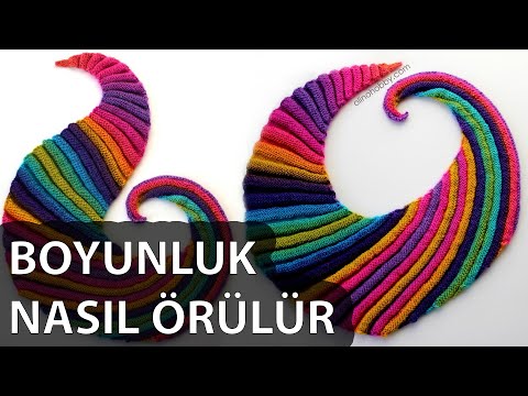 Örgü Boyunluk Yapılışı - Kaburga Örgü Modeli Anlatımlı