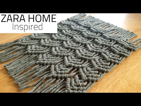 Zara Home Inspired Macrame Table Mat Tutorial | EASY & Only Uses Two Knots! | Perfect For Beginners