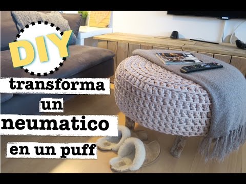 COMO HACER UN PUFF DE UN NEUMÁTICO | GANCHILLO PRINCIPIANTE | PUNTO VARETA