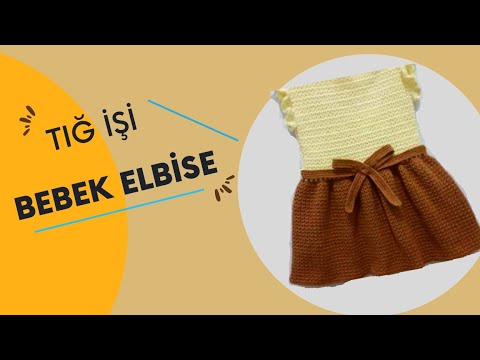 Kolay Tığ İşi Bebek Elbise Yapılışı👶 #tığişibebekelbise #babycrochet #babydress