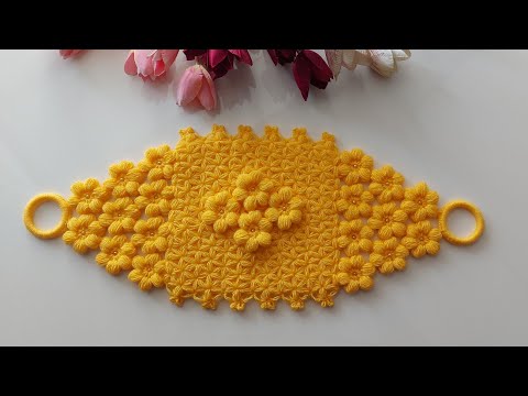 Kolay lif modelleri / Puf çiçekli çeyizlik takım lif / easy crochet pattern /uzun lif modelleri