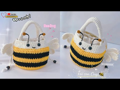 Hướng Dẫn Móc Túi Con Ong Dễ Thương 🐝 | Easy Crochet Bee Bag Tutorial | Mimi Handmade